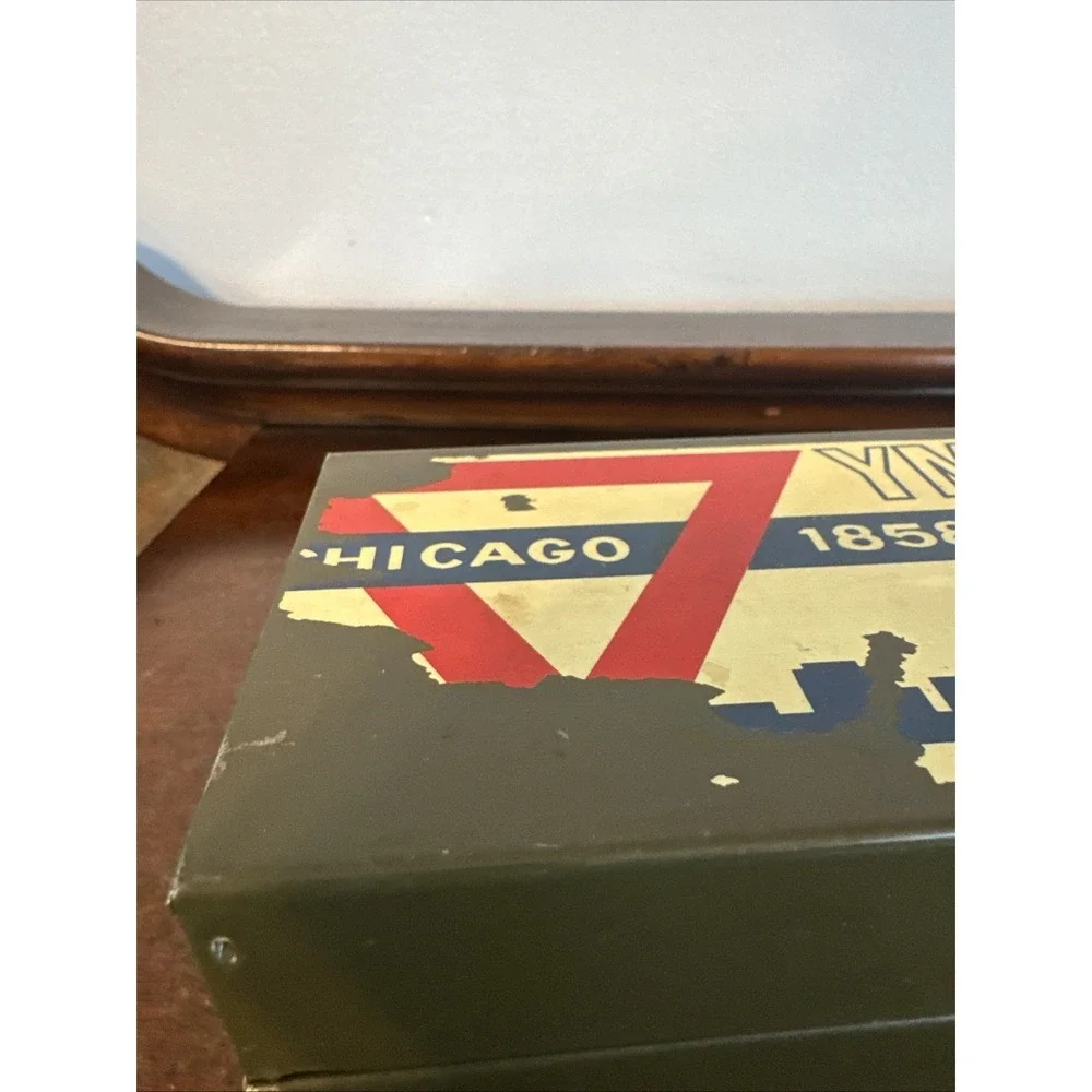 VTG 1858-19?? Chicago YMCA SCHOOLS Chicago, Illinois Metal Storage File Box